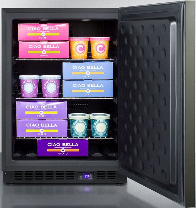 Summit® 4.7 Cu. Ft. Black Stainless Steel Built In All Freezer-3