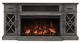 Twin Star Home Hamilton Grey 70'' Media Mantel with Panoglow Electric Fireplace-0
