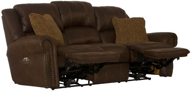 Catnapper® Pickett Walnut Power Reclining Sofa with Power Adjustable Headrest-2
