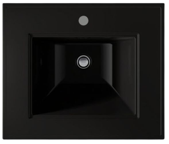 Kohler Memoirs® Stately Black 25" Rectangular Pedestal Bathroom Sink-4