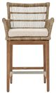 Classic Home Valerie Brown Olefin/Wooden Outdoor Counter Stool-2