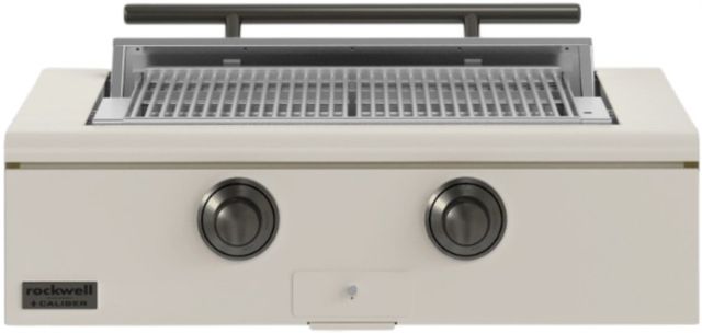 Caliber™ Rockwell 2-Burner Antique White Built-In Natural Gas Grill with Pewter Hardware-0