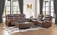 Homelegance® Putnam Brown Power Double Reclining Sofa with Center Drop-Down Cup Holders-1