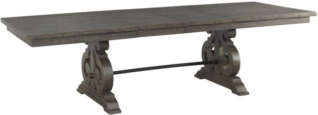 Elements International Stone 6-Piece Cream/Smokey Walnut Dining Set-1