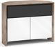 Salamander Designs® Barcelona 329 CR Corner Cabinet-Natural Walnut/Gloss White-0