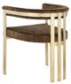 Meridian Furniture Marcello Brown/Brushed Brass Velvet Dining Chair-2