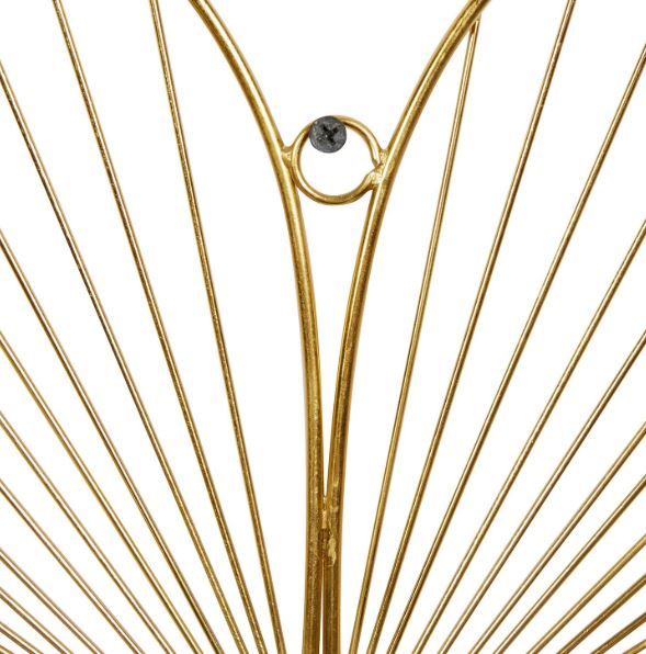 Deco Marche Cosmoliving 3-Piece Gold Metal Floral Wall Decor Set-2