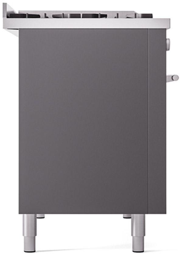 Ilve® Professional Plus II 48" Graphite Matte Pro Style Dual Fuel Range-2