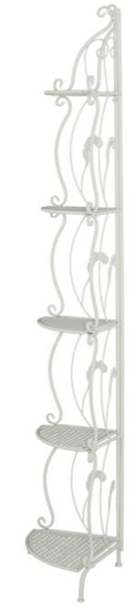 Deco Marche White Tall Folding Bakers Rack-1