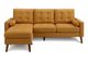 Monarch Specialties Inc. Orange 85" Sofa Lounger and Reversible Chaise with 2 Pillows-0