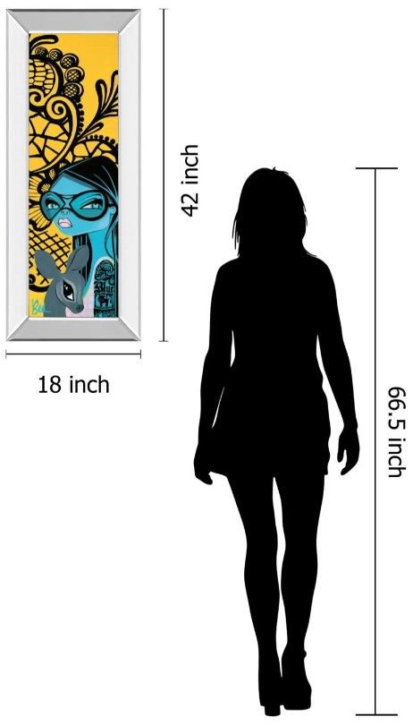 Classy Art Ink Chiffon Il by Bev Hogue Mirror Framed Wall Art-2