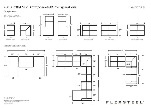 Flexsteel® Customizable Milo Fabric Sectional with Custom Layout Options-2
