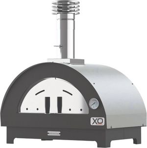 Front view of the XO 28" Stainless Steel Wood Fired Pizza Oven