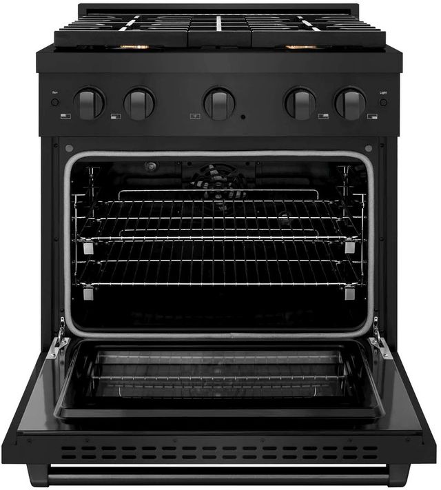 ZLINE Paramount 30" Black Stainless Steel Pro Style Dual Fuel Range-1