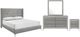 New Classic® Home Furnishings Huxley 4-Piece Gray California King Panel Bedroom Set-0