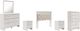 Signature Design by Ashley® Altyra 6-Piece White Queen Upholstered Panel Headboard Bed Set-0
