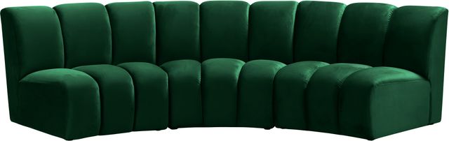 Meridian Furniture Infinity 3-Piece Green Velvet Modular Sectional-0