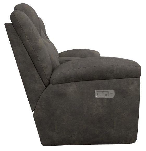 La-Z-Boy® Joel Smoke Power Reclining Loveseat with Console, Headrest, and Lumbar-2