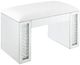 ACME Furniture Nysa Ivory/Mirrored Vanity Stool-0