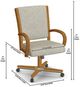Chromcraft Customizable Camryn Swivel Tilt Caster Casual Dining Chair-2