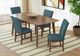 Elements International Santa Barbara 5-Piece Denim Blue/Walnut Rectangular Dining Set-1