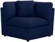 Mazin Furniture Howerton 5-Piece Blue Modular Sectional with 3 Pillows and Right Side Ottoman Chaise-3