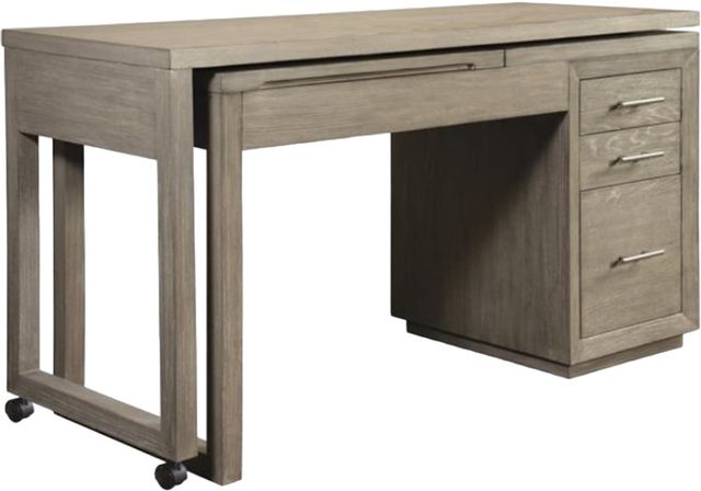 Riverside Furniture Prelude Casual Taupe Swivel Lift-Top L-Desk-1