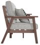 Signature Design by Ashley® Emmeline Beige/Brown Fabric/Polyethylene Outdoor Sofa-2