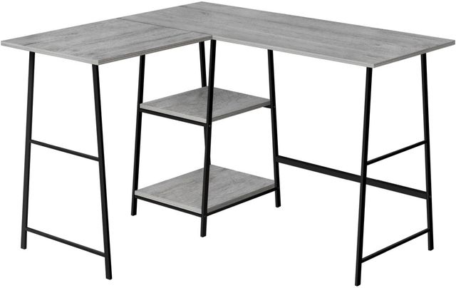Monarch Specialties Inc. Gray L-Shaped Desk-0