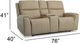 Flexsteel® Jarvis Parchment Power Reclining Loveseat with Console and Power Headrests-4