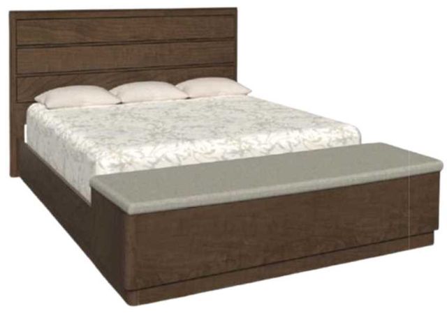 Country View Woodworking Customizable Rochelle King Horizontal Panel Wood Bed-0