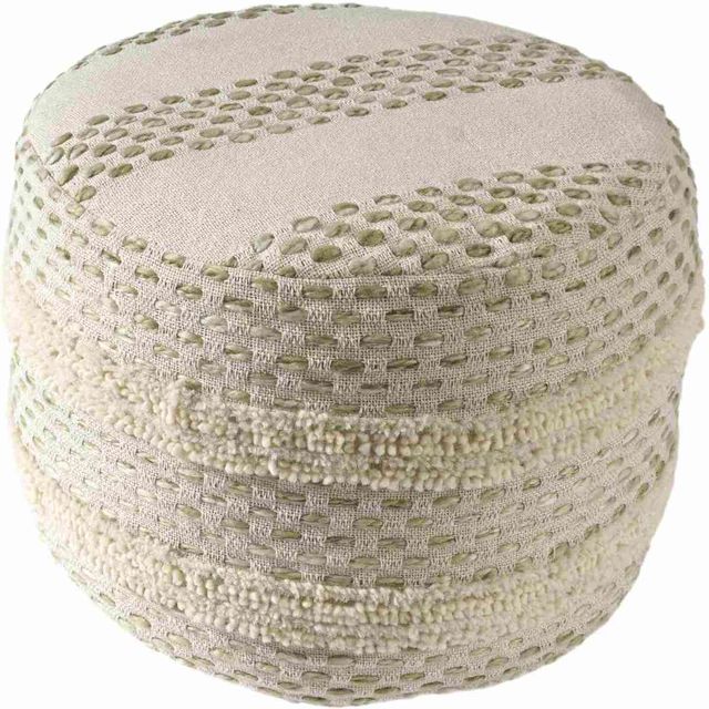 LR Home Sage/Ivory Pouf-1