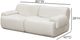TOV Furniture Zenith Cream 80" Modular Loveseat-2