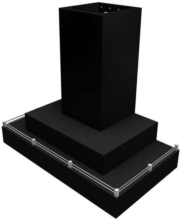 Vent-A-Hood® 36" Black Contemporary Wall Mount Range Hood-1