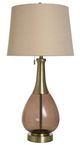 StyleCraft Brass Cocoa Glass Table Lamp-0