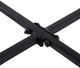 A & B Home Bertram Mirrored Top Coffee Table with Gold and Black Iron Crossed Base-3