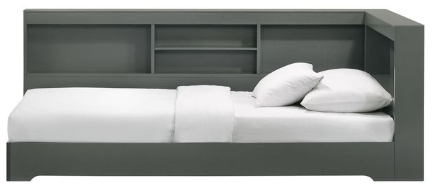 Elements International Sami Gray Twin Corner Bed-1
