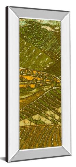 Classy Art Vineyard Batik I by Andrea Davis Mirror Framed Wall Art-1