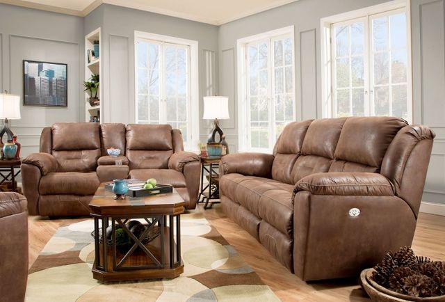 Southern Motion™ Customizable Pandora Double Power Reclining Sofa with Headrest-1