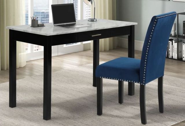 New Classic® Home Furnishings Celeste Black Desk with Gray Mable Top -4