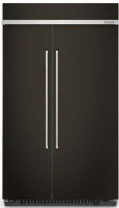 KitchenAid® 48 in. 30.0 Cu. Ft. PrintShield™ Finish Black Stainless Steel Built In Counter Depth Side-by-Side Refrigerator