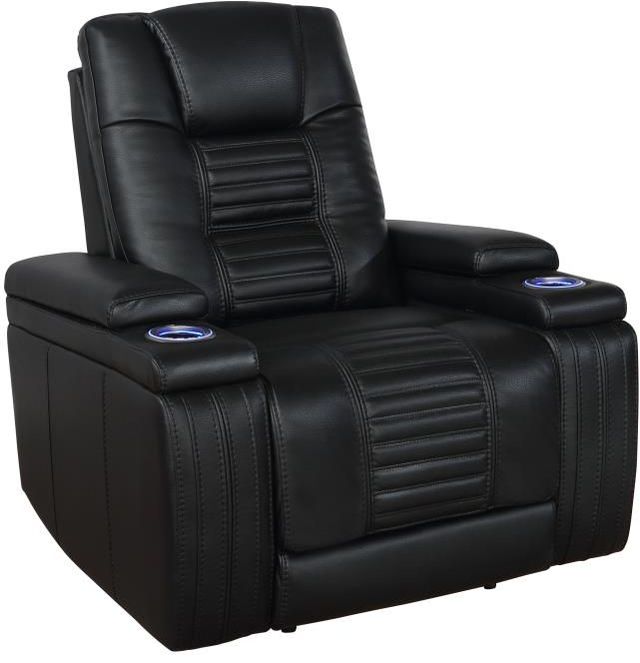 Coaster® Zane 3-Piece Black Power Reclining Living Room Set-3