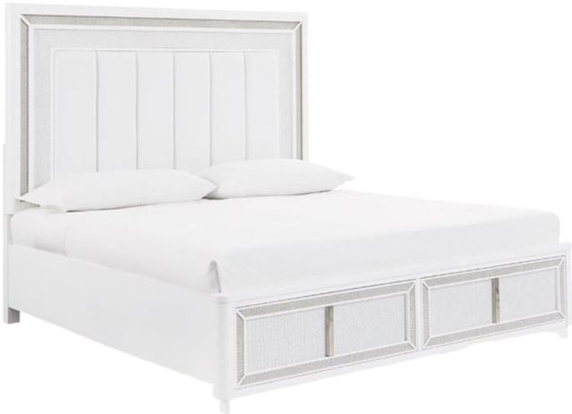 Signature Design by Ashley® Chalanna White California King Upholstered Storage Panel Bed-0