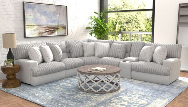 Catnapper® Abraxas 6-Piece Moonstruck L-Shape Manual Reclining Sectional with Console-2