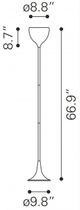 Zuo® Neutrino Chrome Floor Lamp-2