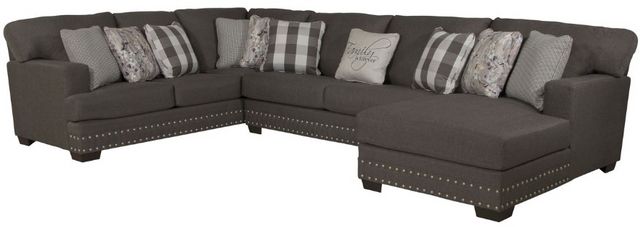 Jackson Furniture Crawford 3-Piece Metal U-Shape Right-Arm Facing Sectional and Chaise