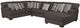 Jackson Furniture Crawford 3-Piece Metal U-Shape Right-Arm Facing Sectional and Chaise-0