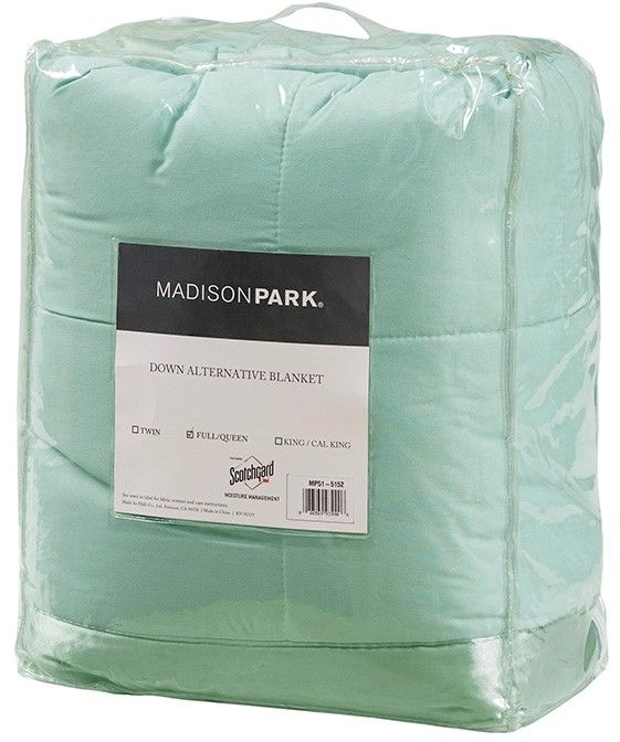Olliix by Madison Park Seafoam All Season Hypoallergenic Microfiber Down Alternative Full/Queen Windom Blanket-2