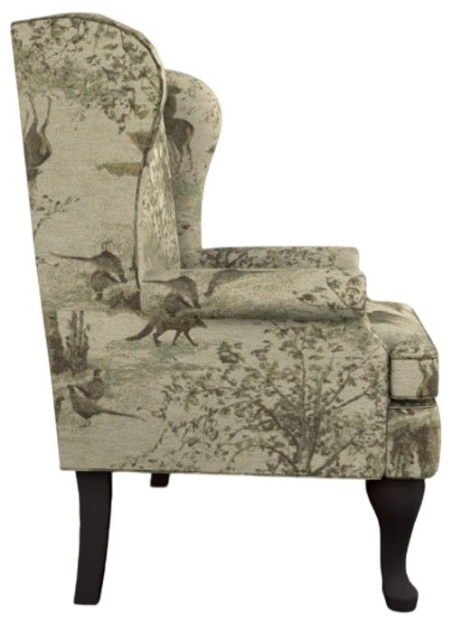 Best® Home Furnishings Customizable Sylvia 31'' Wing Back Chair with Espresso Legs-2