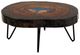 International Furniture Direct Parota Epoxy Stained Brown Cocktail Table with Black Base-2